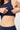 Mandala Fitness Top Blau Detail Support Bra - Cross Top