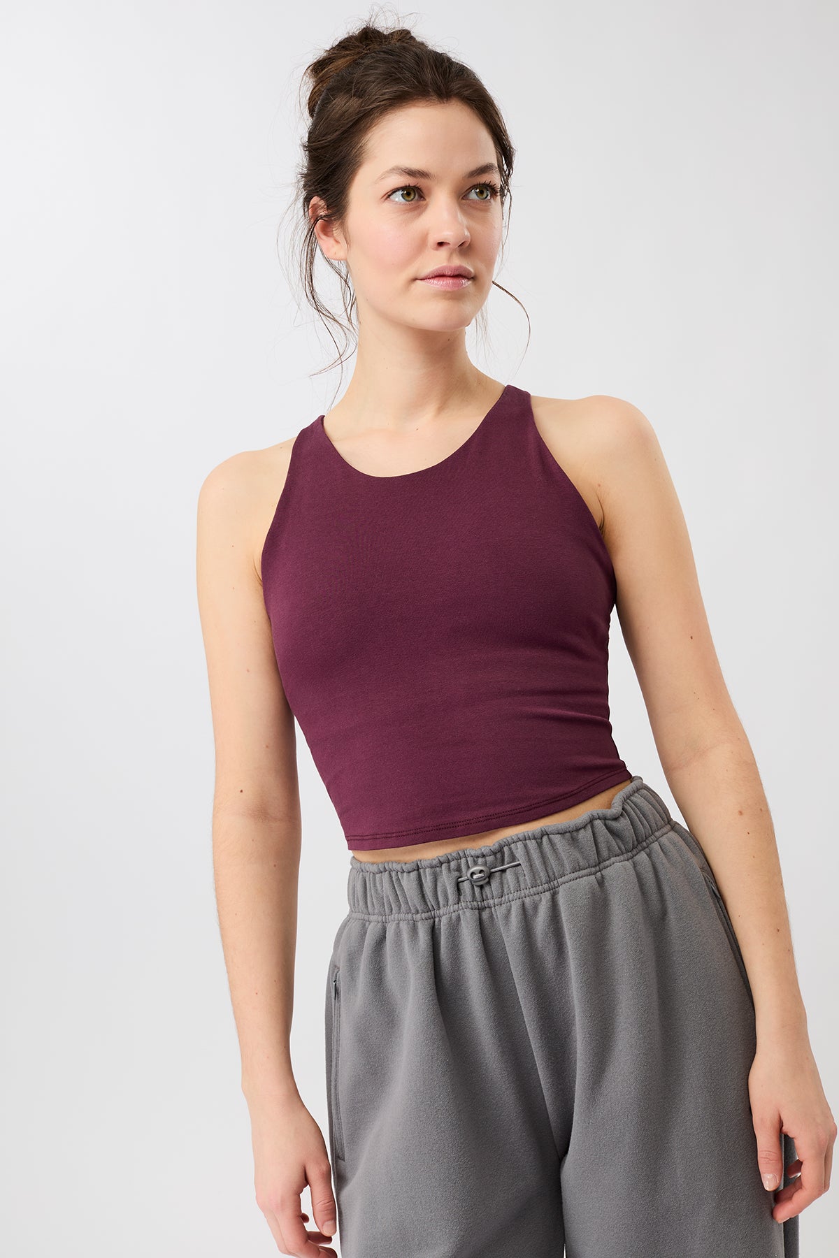 Mandala Fitness Top Lila Front - Cross Top