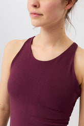 Mandala Fitness Top Lila Detail Front - Cross Top