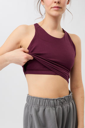 Mandala Fitness Top Lila Detail Support Bra - Cross Top