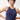 Mandala Fitness Top Blau Front - Cross Top