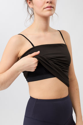 Mandala Fitness Top Schwarz Detail Support Bra - Active Tank