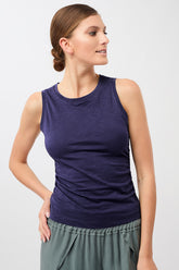 Cropped Ruffled Top (Sepia Ink)