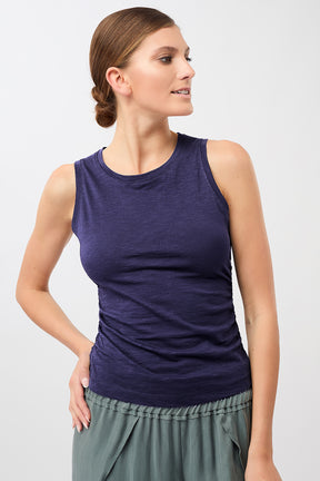 Cropped Ruffled Top (Sepia Ink)