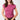 Mandala Active Top Pink Front - Side Ruffled Top