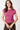 Mandala Active Top Pink Front - Side Ruffled Top