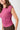 Mandala Active Top Pink Detail Seite - Side Ruffled Top