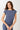 Mandala Active Top Blau Front - Side Ruffled Top