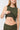 Mandala Active Top Green Detail - Side-Ruffled Ribbed Top