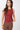 Mandala Active Red Front-Side Ruffled Rib Top