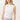 Mandala Active Top Weiß Front - Side Ruffled Rib Top