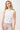 Mandala Active Top Weiß Front - Side Ruffled Rib Top