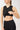 Mandala Active Top Schwarz Detail - Cropped V-Neck