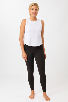 Mandala Active Top Weiss Outfit Front - Cropped Tank Top
