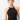 Mandala Fitness Top Schwarz Front - Ribbed Halterneck