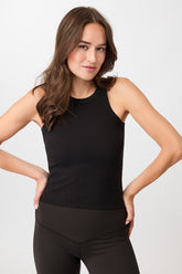 Mandala Fitness Top Black Front - Boy Top