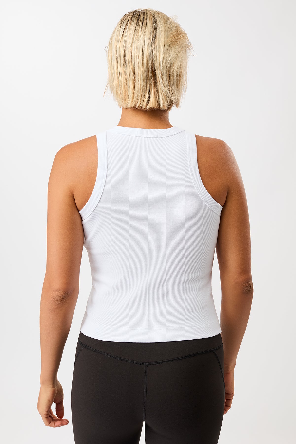 Mandala Fitness Top Weiss Rückseite - Boy Top