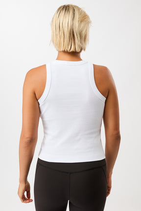 Mandala Fitness Top Weiss Rückseite - Boy Top