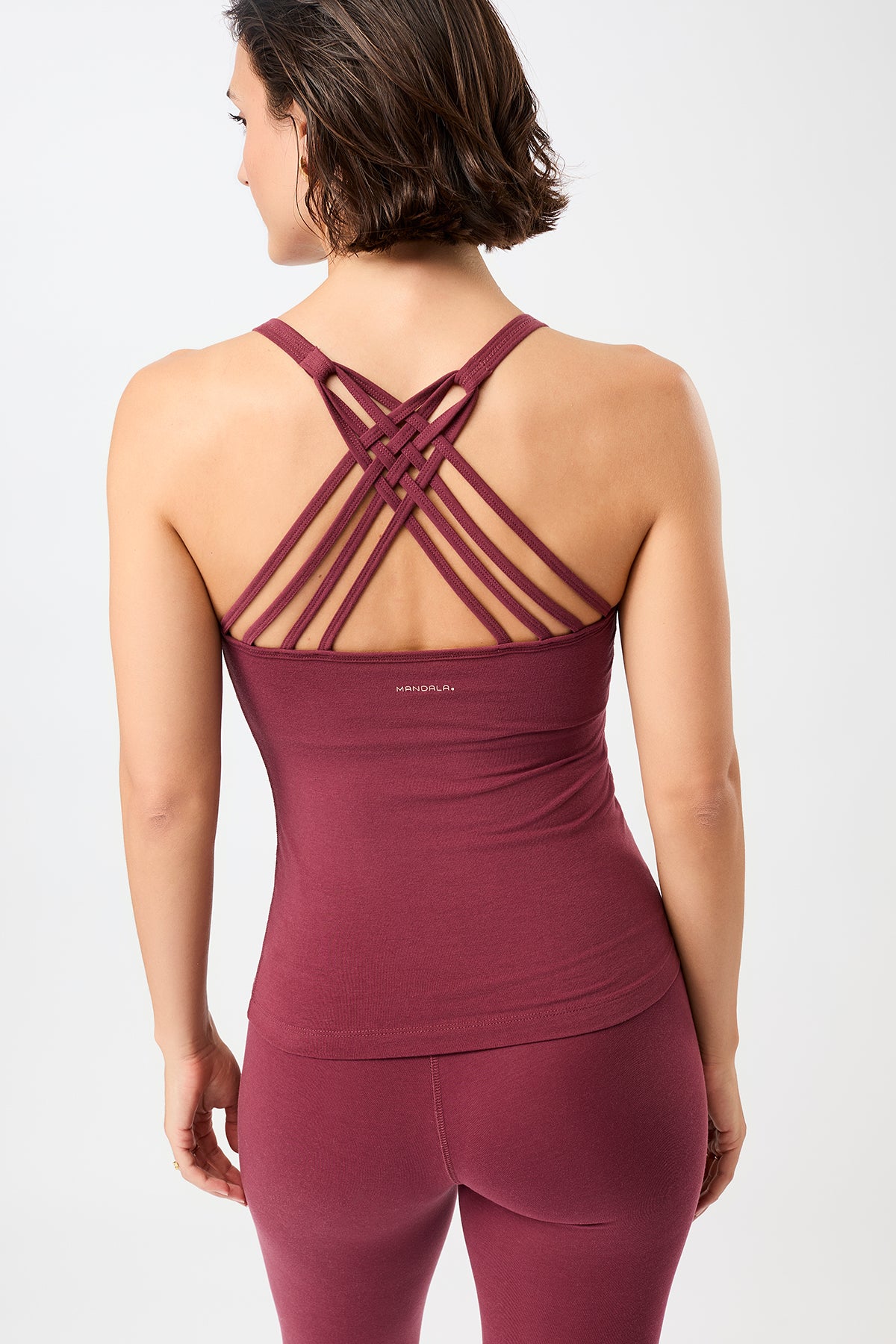 Mandala Fitness Top Rot Rückseite - Infinity Top