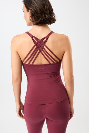 Mandala Fitness Top Rot Rückseite - Infinity Top