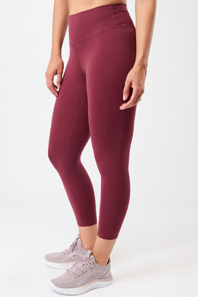 Mandala Active Legging Rot Seite - Best Cropped Legging