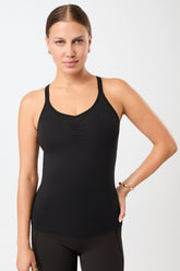 Mandala Fitness Top Schwarz Front - Infinity Top
