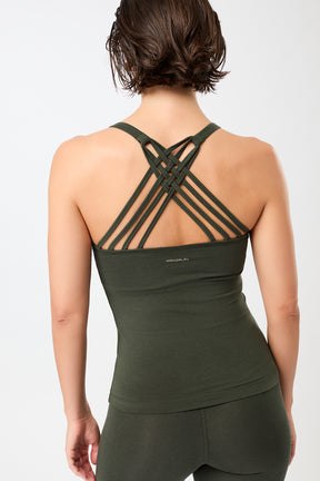 Mandala Fitness Top Grün Rückseite - Infinity Top