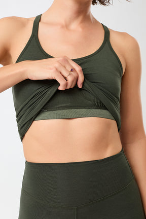 Mandala Fitness Top Grün Detail - Infinity Top