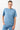 Mandala Fitness T-Shirt Blau Front - Boyfriend Tee