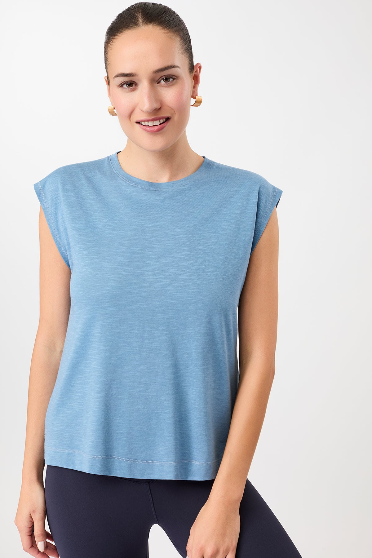 Mandala Fitness T-Shirt Blau Front - Train Today Top