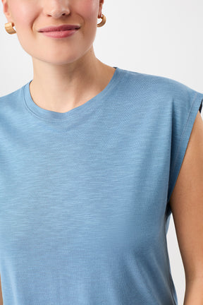 Mandala Fitness T-Shirt Blau Detail - Train Today Top