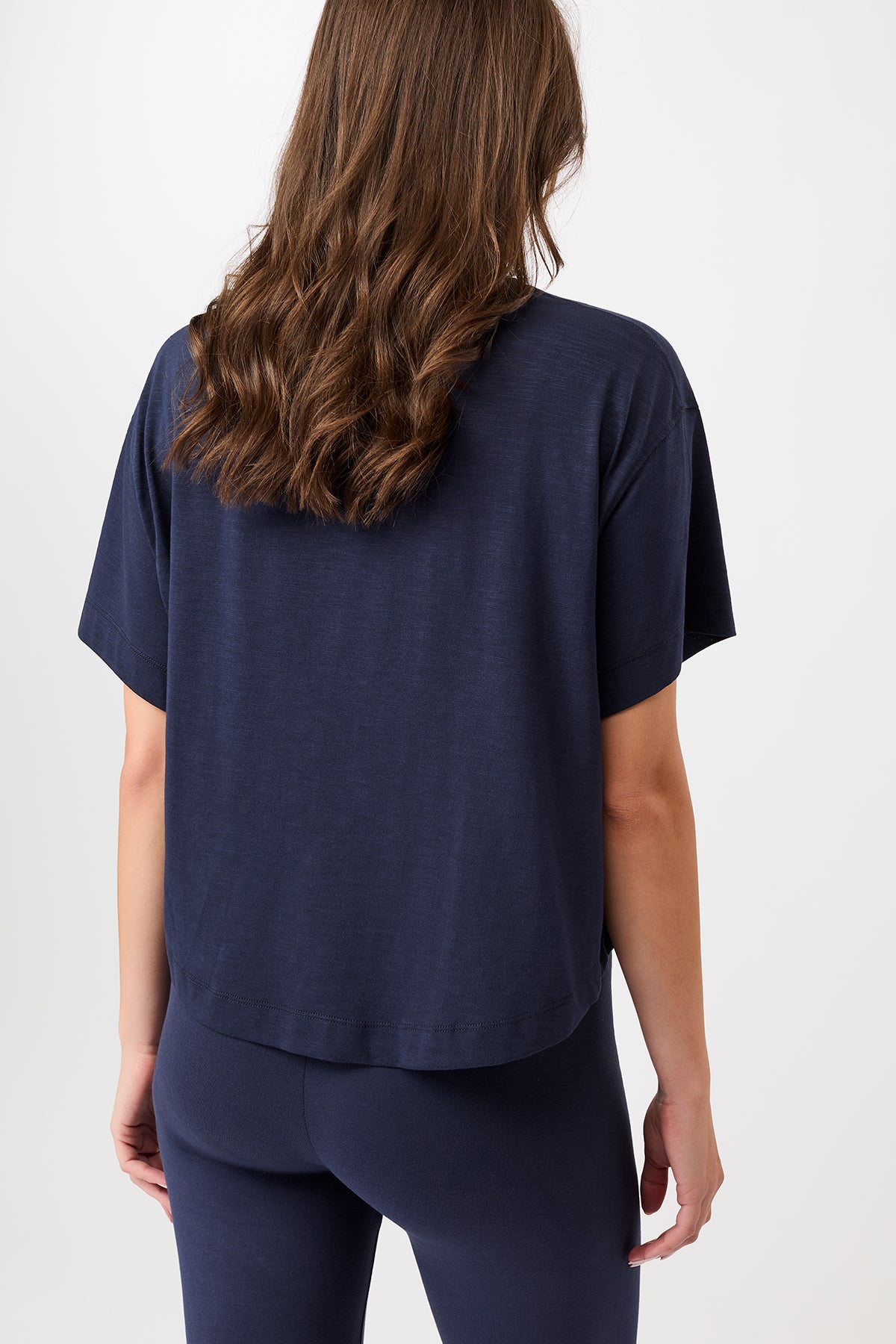 Mandala Active T-Shirt Blue Rückseite - Boxy Tee