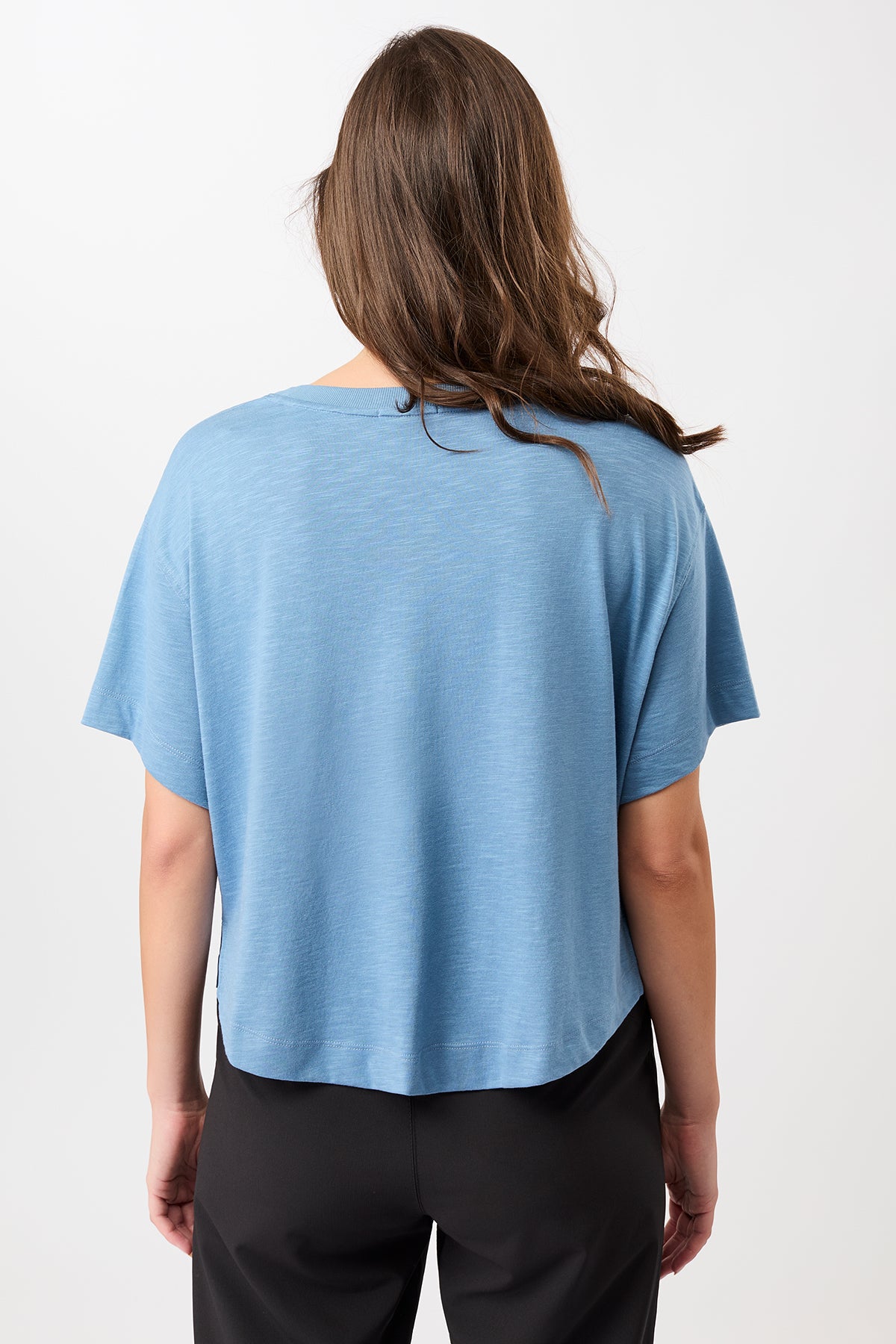 Mandala Active T-Shirt Blue Rückseite - Boxy Tee