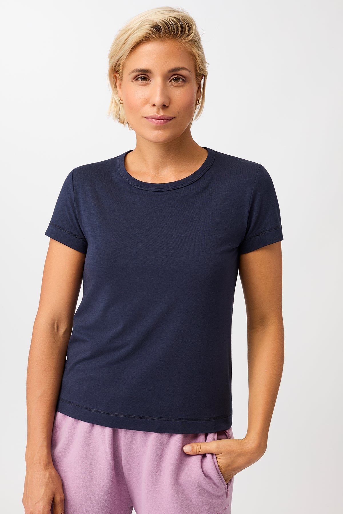 Mandala Fitness Shirt Blau Front - Rest & Recovery Tee