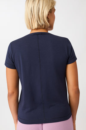 Mandala Fitness Shirt Blau Rückseite - Rest & Recovery Tee