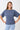Mandala Fitness T-Shirt Blau Front - Butterfly T-Shirt