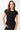 Mandala Fitness Shirt Schwarz Front - Slim Fit Ribbed Tee