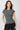 Mandala Fitness Shirt Grau Front - Slim Fit Ribbed Tee