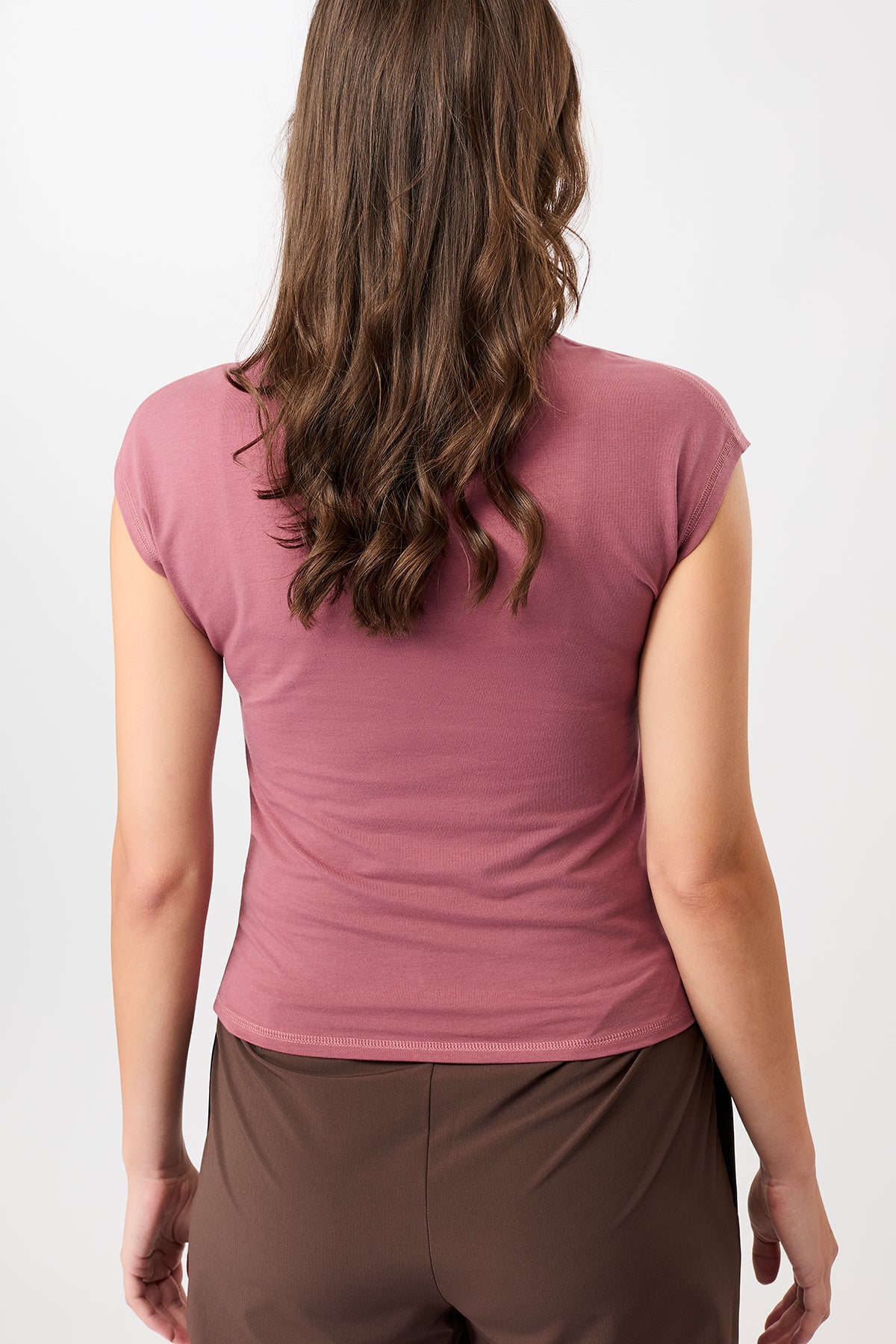 Mandala Sport Shirt Rosa Rückseite - Slim Fit T-Shirt