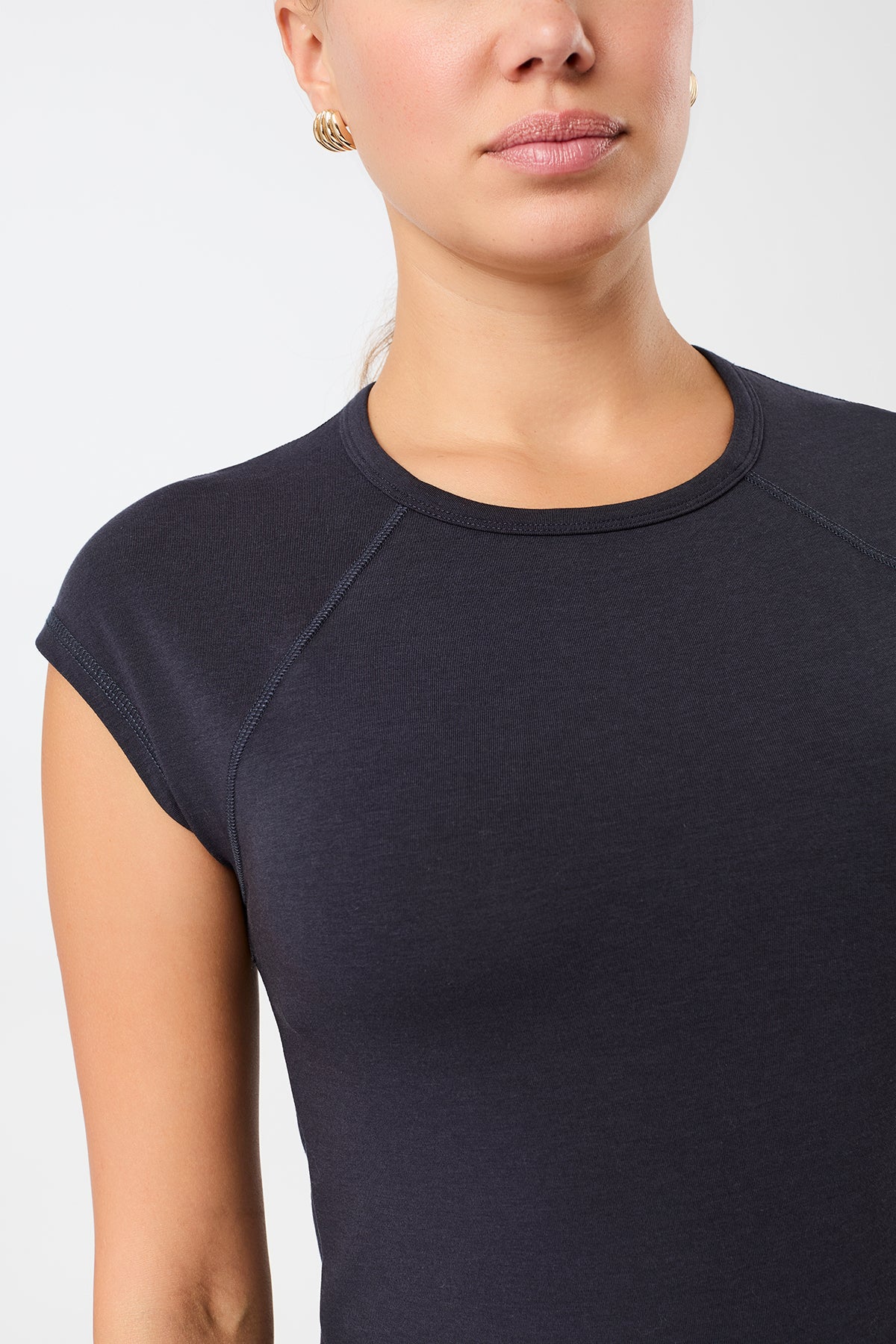 Mandala Sport Shirt Blau Detail - Slim Fit T-Shirt