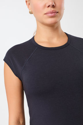 Mandala Sport Shirt Blau Detail - Slim Fit T-Shirt
