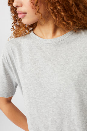 Mandala Yoga Shirt Grau Detail - Boxy T-Shirt